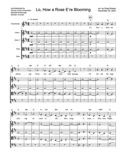 wendell-lo_how_a_rose - Full score Lo, How a Rose E'er Blooming