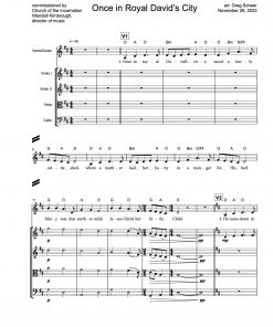 Once in Royal David's City – strings