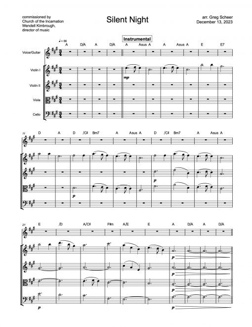 Silent Night – strings
