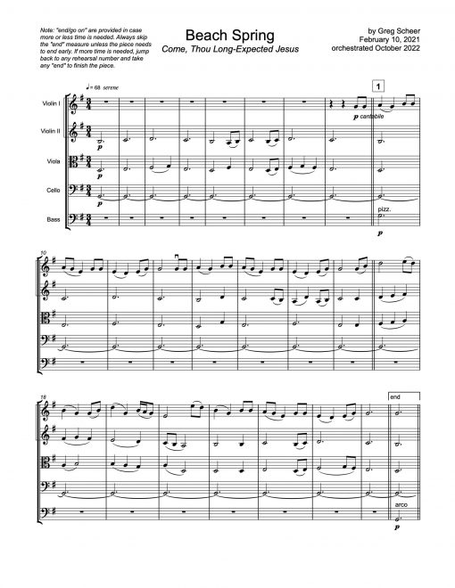 BEACH SPRING – strings