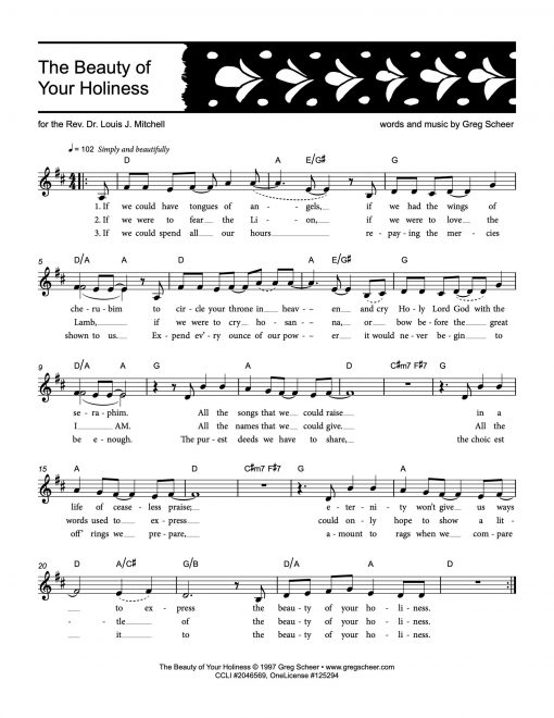 The Beauty of Your Holiness