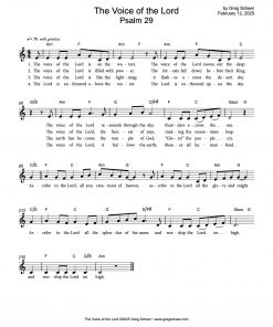 Psalm 29: The Voice of the Lord