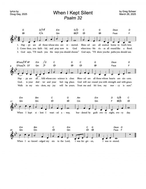 Psalm 32: When I Kept Silent