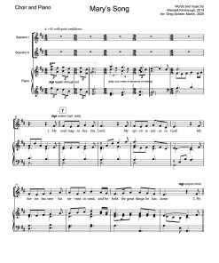 Mary's Song – children's choir (opt. strings)