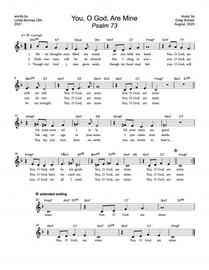 Psalm 73: You, O God, Are Mine