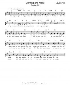 Psalm 92: Morning and Night