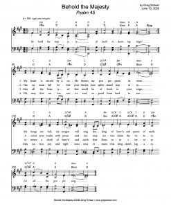 Psalm 45: Behold the Majesty