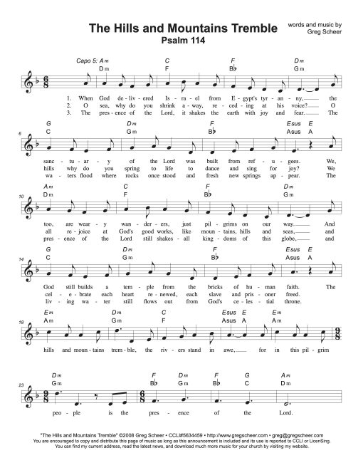 Psalm 114: The Hills and Mountains Tremble
